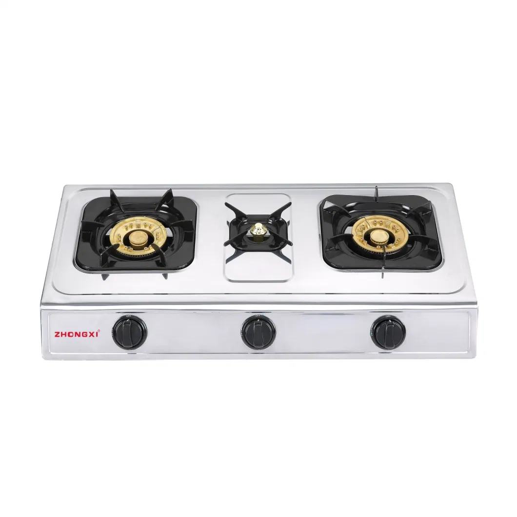 Three Burner Portable Gas Pipe Gas Stove Best Quality