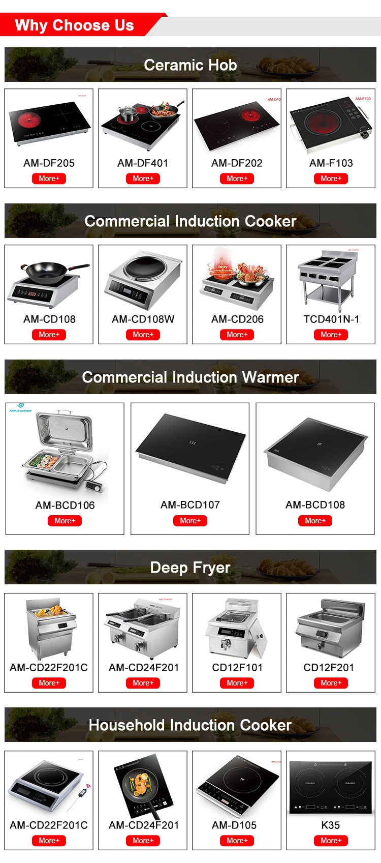 New Design Home Electrical Appliances Built-in 5 Burners Stove Induction Infrared Stainless Steel Cooker Infrared Hob (AM-F210)